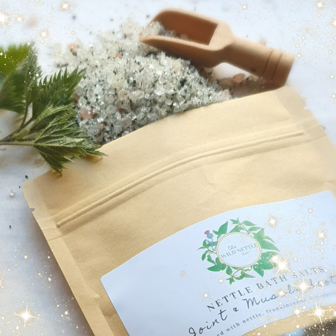 Bath muscle soak nettle joint and muscle pain relief