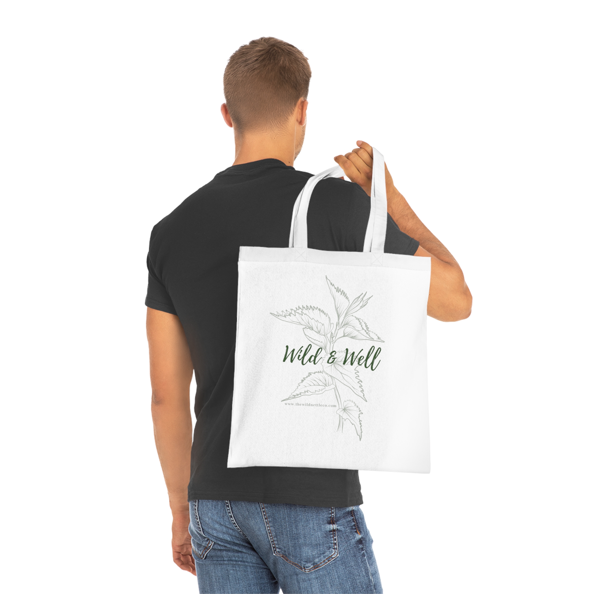 Wild & Well Botanical Cotton Tote Bag - Image 3